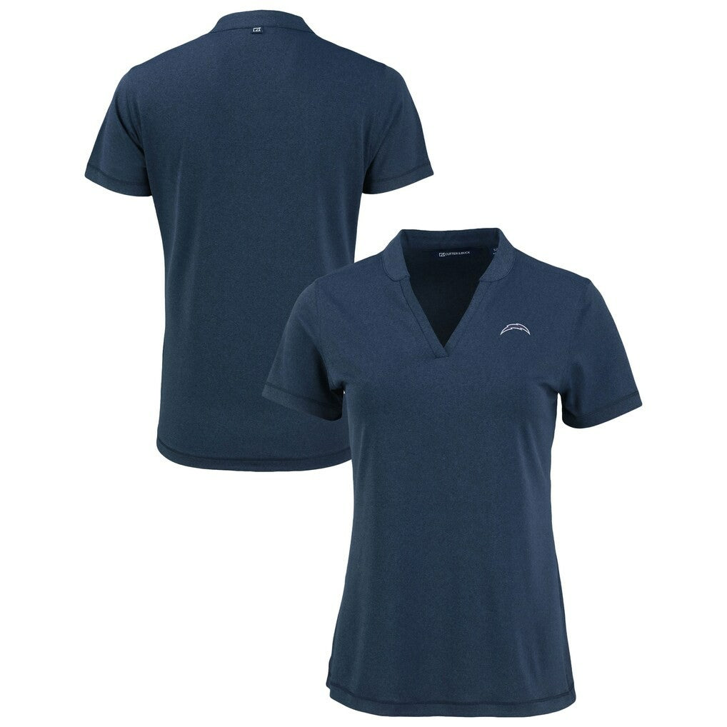 Los Angeles Chargers Cutter & Buck Women's Forge Stretch Blade DryTec V-Neck Polo | NFL US