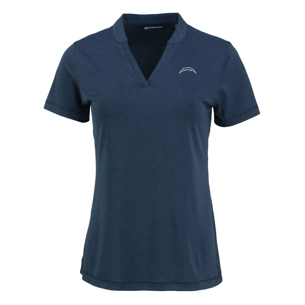 Los Angeles Chargers Cutter & Buck Women's Forge Stretch Blade DryTec V-Neck Polo | NFL US