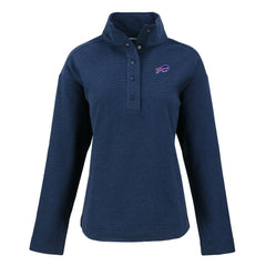 Buffalo Bills Cutter & Buck Women's Hunts Point Eco Half-Snap Sweatshirt | NFL Sale