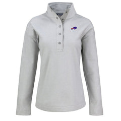 Buffalo Bills Cutter & Buck Women's Hunts Point Eco Half-Snap Sweatshirt | NFL Online