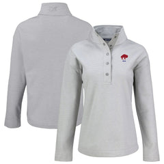Buffalo Bills Cutter & Buck Women's Hunts Point Eco Half-Snap Sweatshirt | NFL Sale