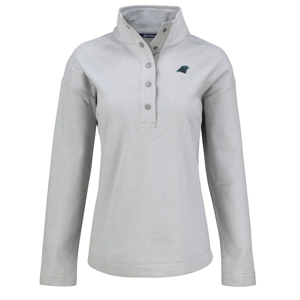 Carolina Panthers Cutter & Buck Women's Hunts Point Eco Half-Snap Sweatshirt | NFL On sale