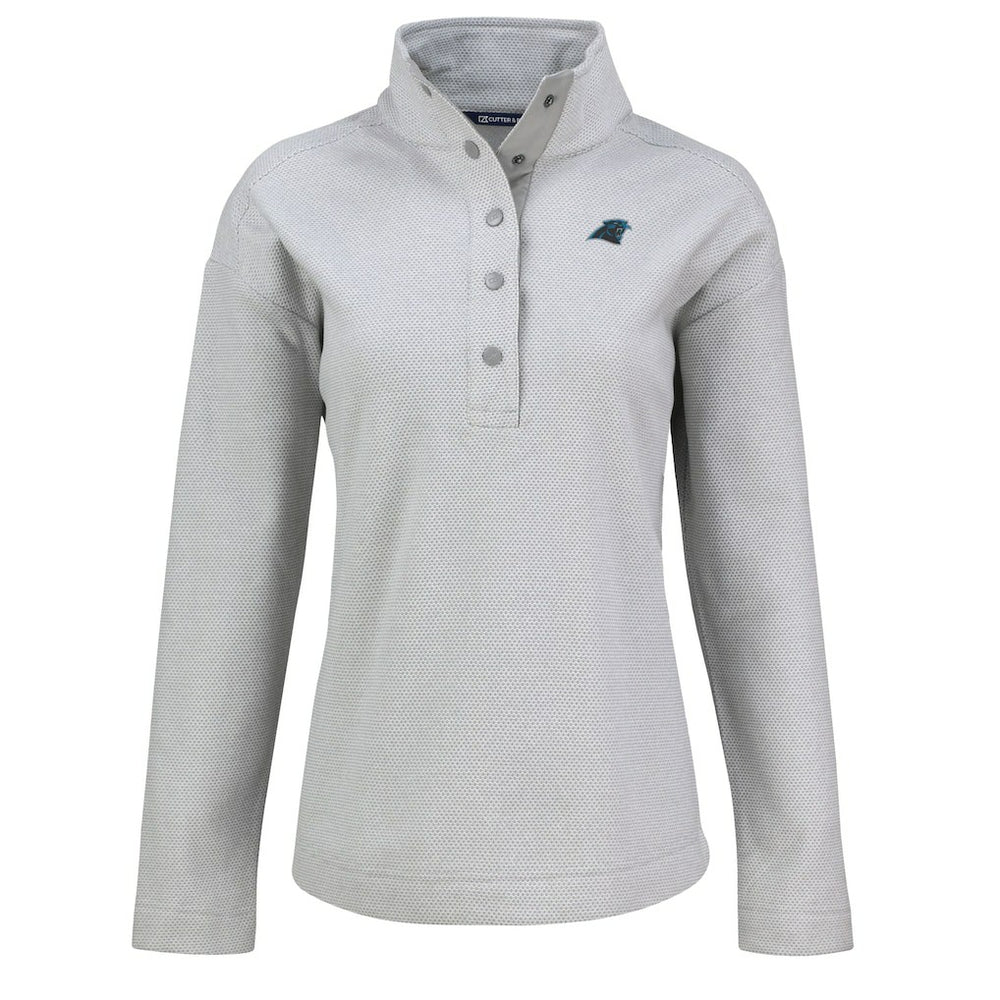 Carolina Panthers Cutter & Buck Women's Hunts Point Eco Half-Snap Sweatshirt | NFL On sale