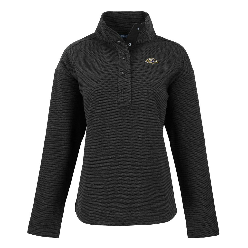 Baltimore Ravens Cutter & Buck Women's Hunts Point Eco Half-Snap Sweatshirt | NFL Near me