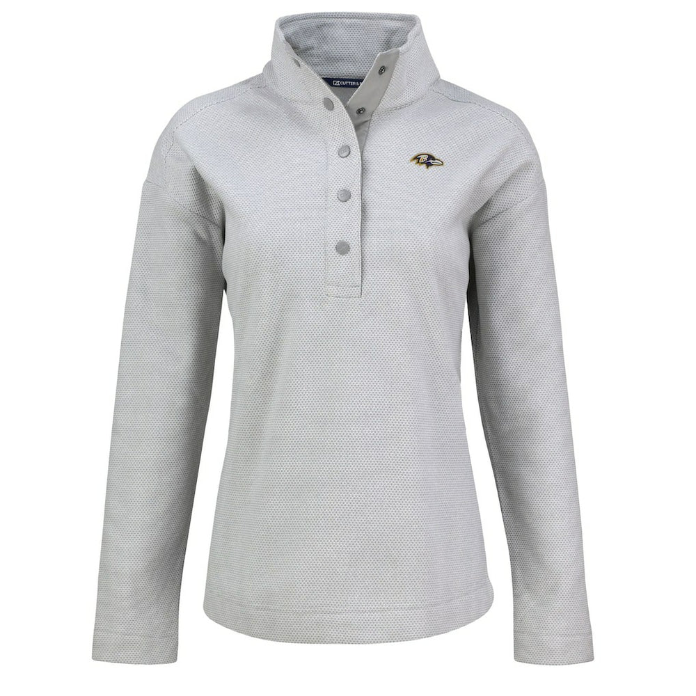 Baltimore Ravens Cutter & Buck Women's Hunts Point Eco Half-Snap Sweatshirt | NFL US