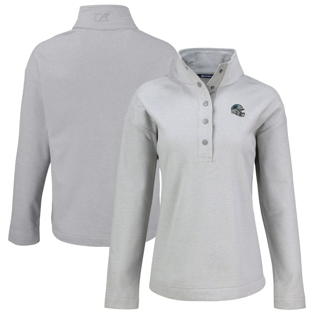 Carolina Panthers Cutter & Buck Women's Hunts Point Eco Half-Snap Sweatshirt | NFL On sale