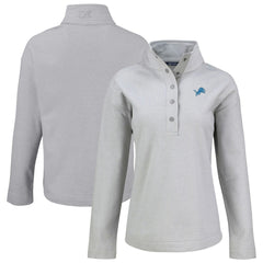 Detroit Lions Cutter & Buck Women's Hunts Point Eco Half-Snap Sweatshirt | NFL Sale