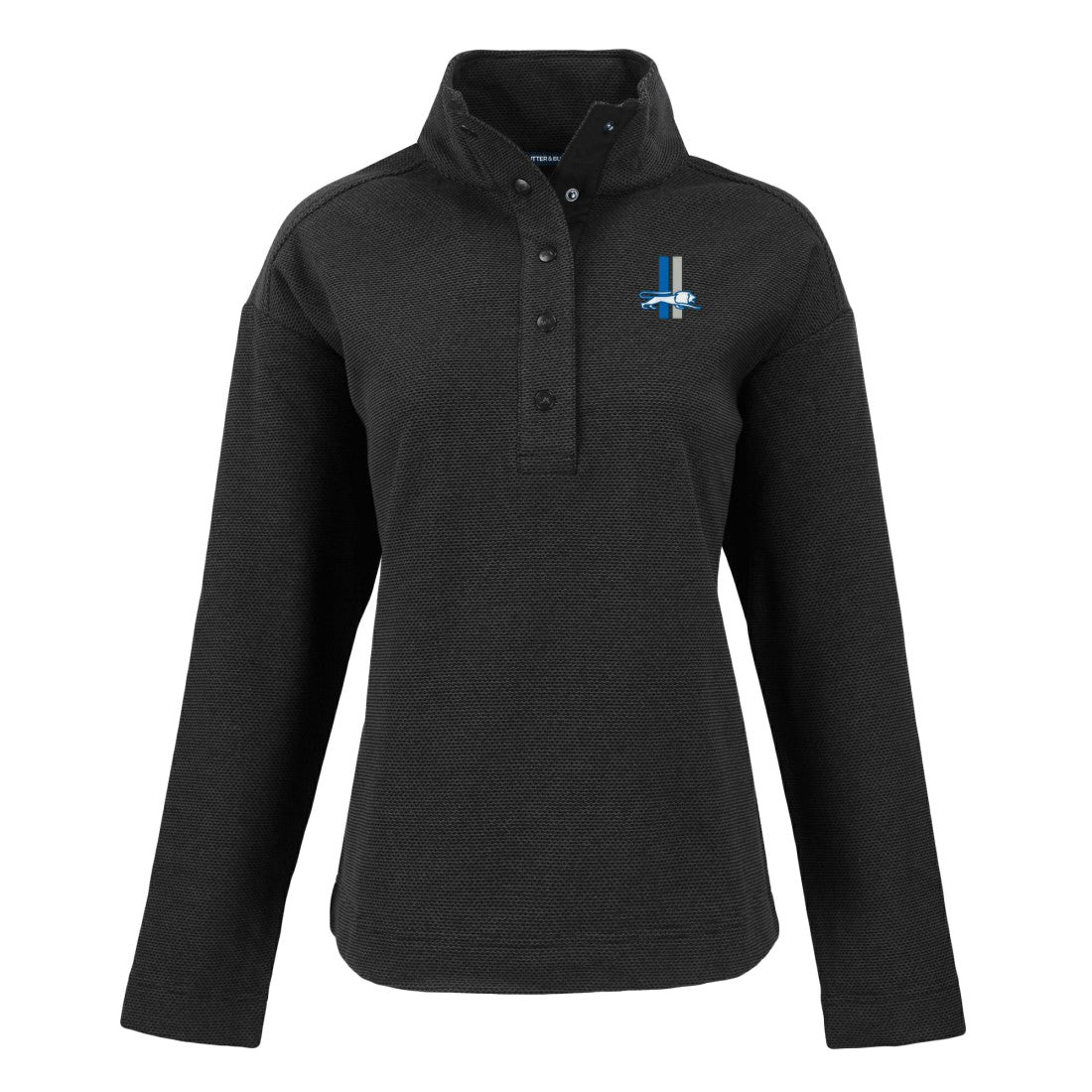 Detroit Lions Cutter & Buck Women's Hunts Point Eco Half-Snap Sweatshirt | NFL Outlet