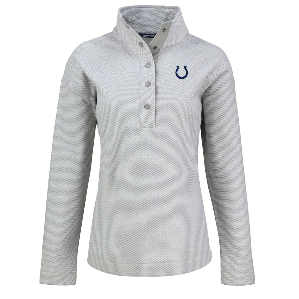 Indianapolis Colts Cutter & Buck Women's Hunts Point Eco Half-Snap Sweatshirt | NFL Online