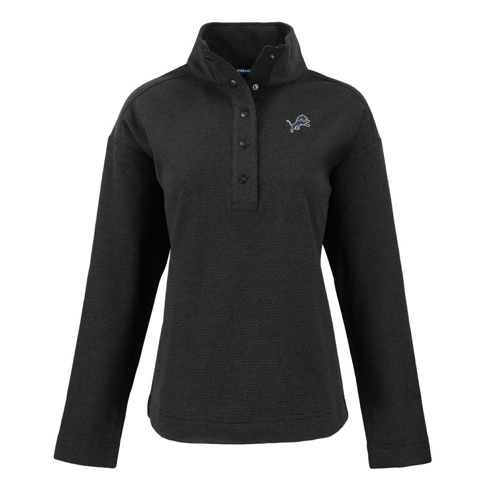 Detroit Lions Cutter & Buck Women's Hunts Point Eco Half-Snap Sweatshirt | NFL Near me