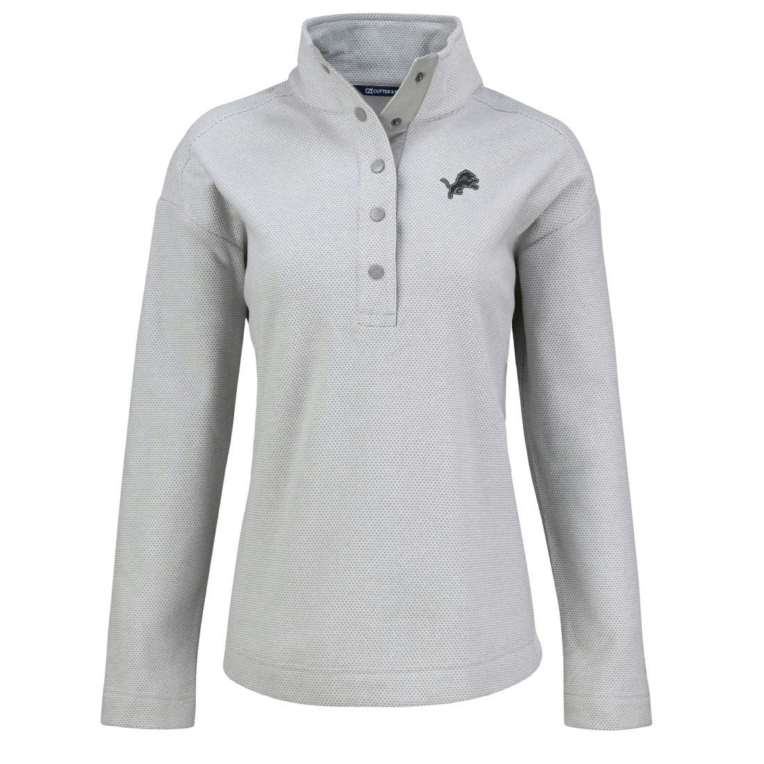 Detroit Lions Cutter & Buck Women's Hunts Point Eco Half-Snap Sweatshirt | NFL Hot