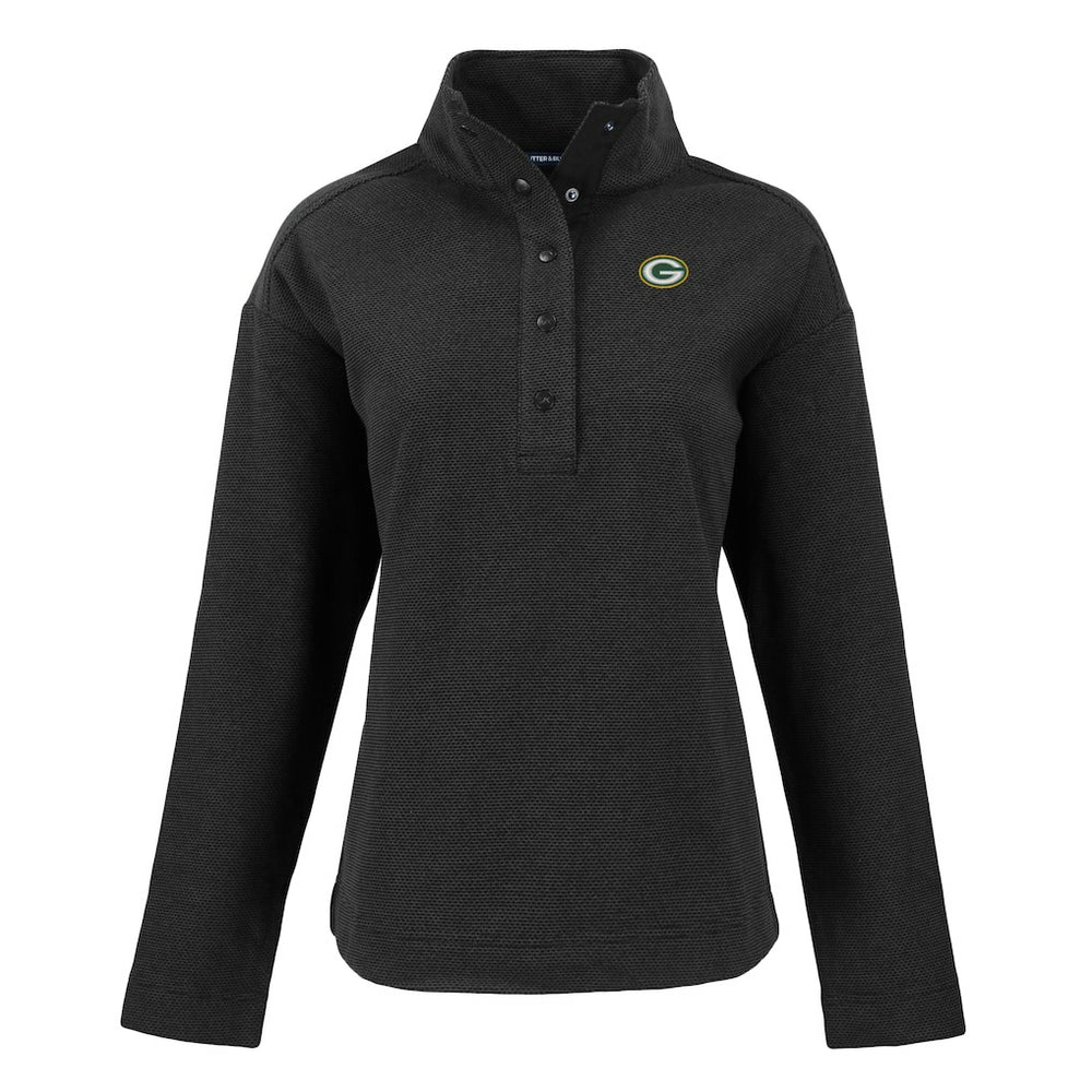 Green Bay Packers Cutter & Buck Women's Hunts Point Eco Half-Snap Sweatshirt | NFL On sale