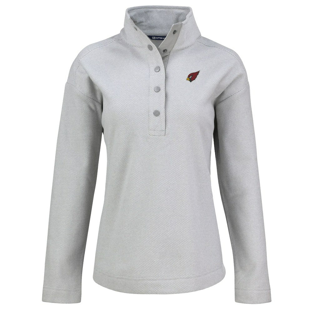 Arizona Cardinals Cutter & Buck Women's Hunts Point Eco Half-Snap Sweatshirt | NFL New