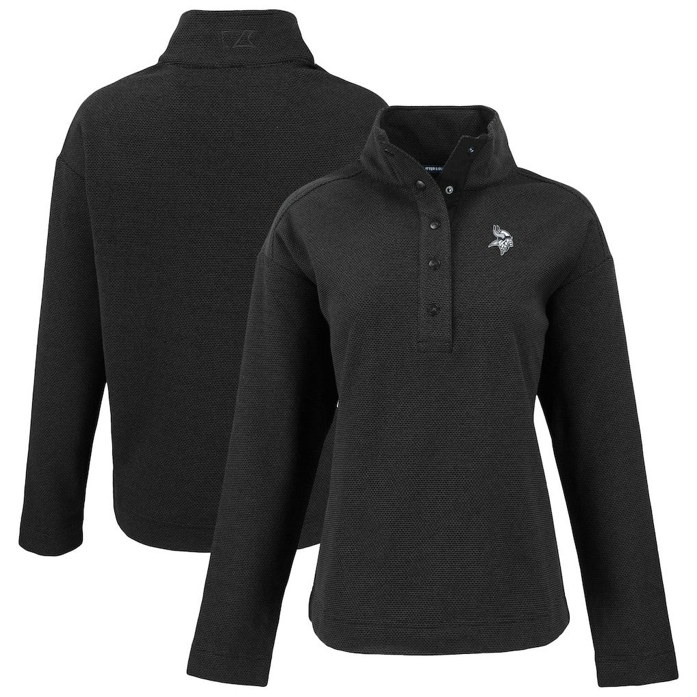 Minnesota Vikings Cutter & Buck Women's Hunts Point Eco Half-Snap Sweatshirt | NFL On sale