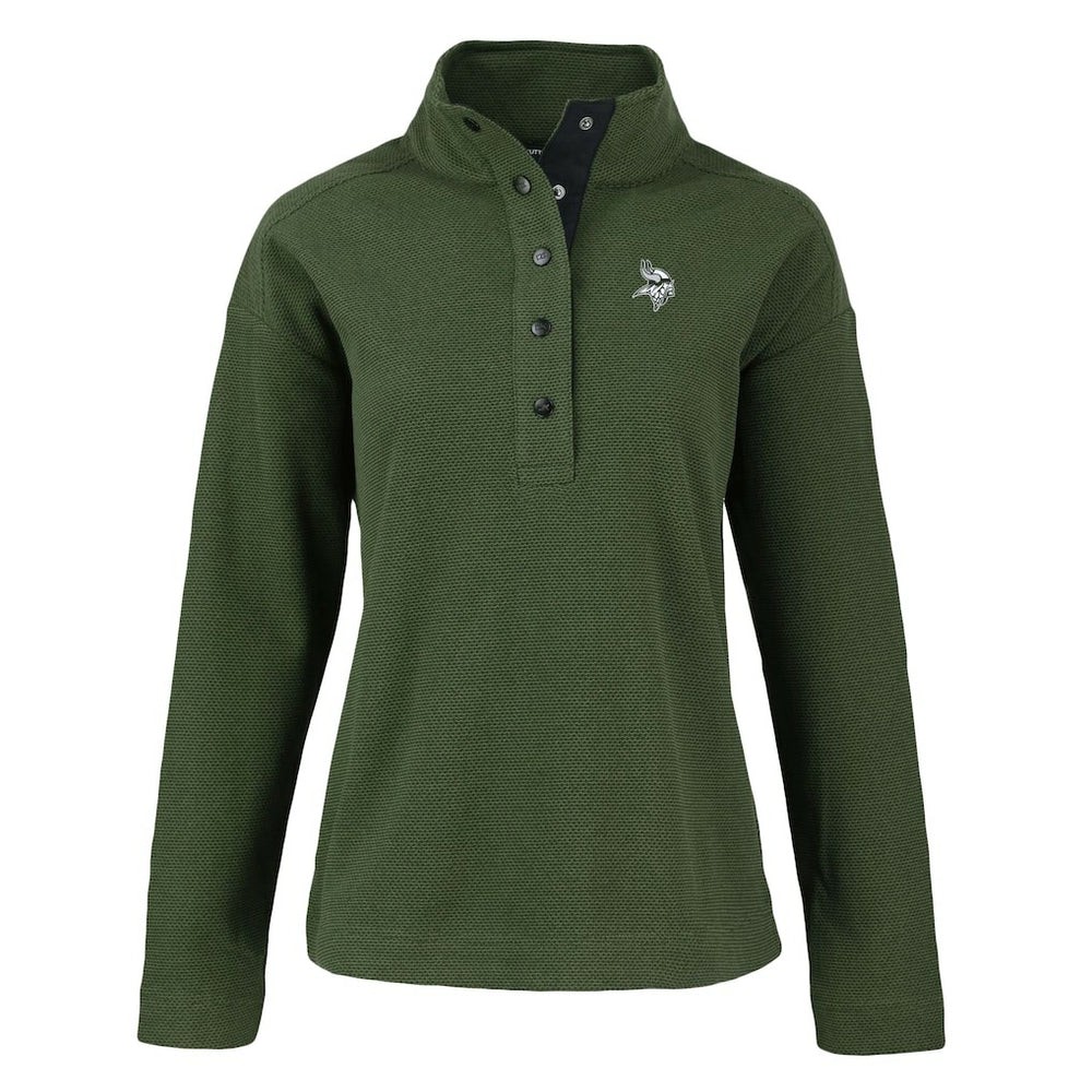 Minnesota Vikings Cutter & Buck Women's Hunts Point Eco Half-Snap Sweatshirt | NFL Online