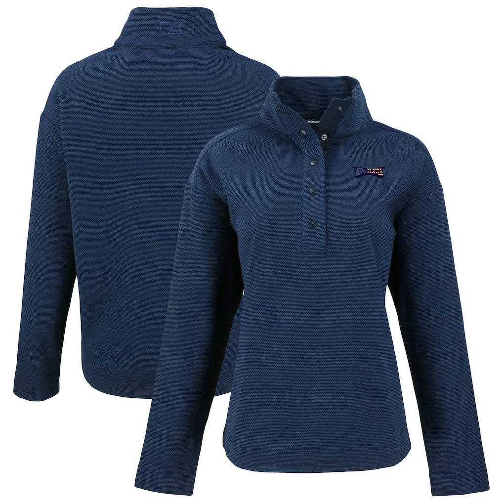 Philadelphia Eagles Cutter & Buck Women's Hunts Point Eco Half-Snap Sweatshirt | NFL Discount