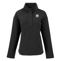 Pittsburgh Steelers Cutter & Buck Women's Hunts Point Eco Half-Snap Sweatshirt | NFL Outlet