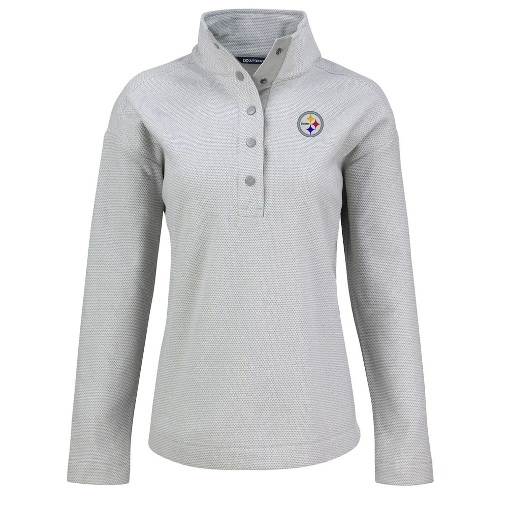 Pittsburgh Steelers Cutter & Buck Women's Hunts Point Eco Half-Snap Sweatshirt | NFL Hot