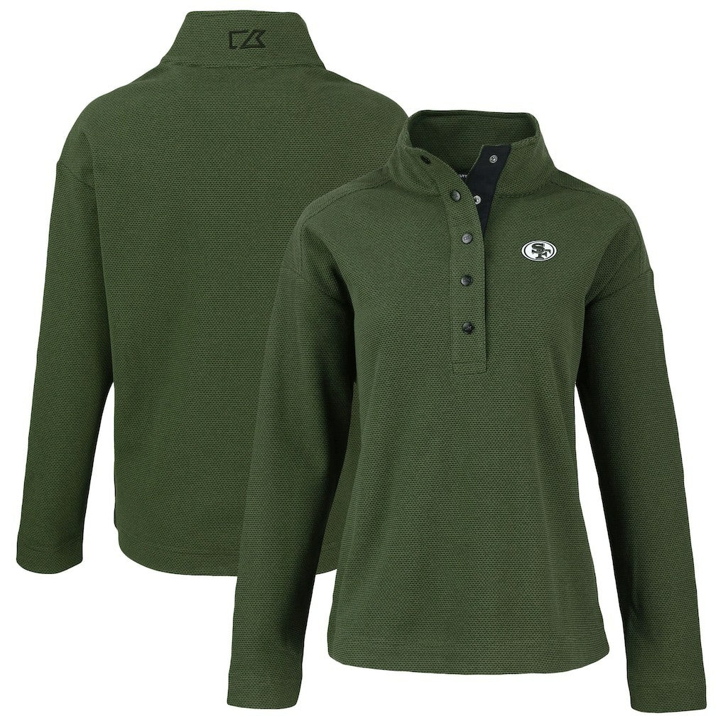San Francisco 49ers Cutter & Buck Women's Hunts Point Eco Half-Snap Sweatshirt | NFL Near me
