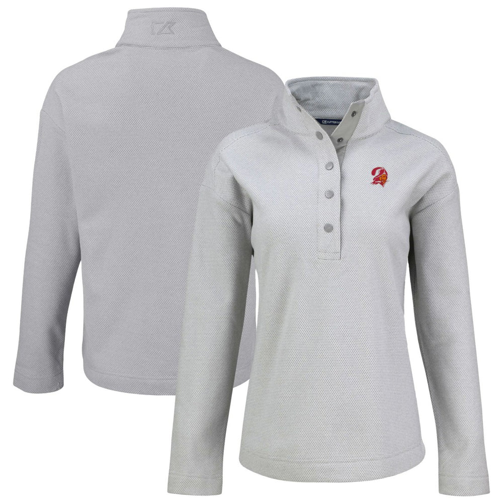 Tampa Bay Buccaneers Cutter & Buck Women's Hunts Point Eco Half-Snap Sweatshirt | NFL Online
