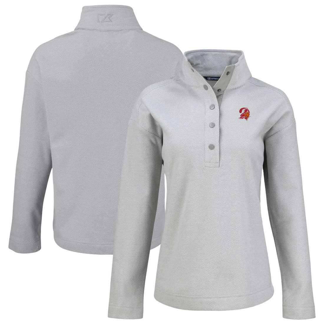 Tampa Bay Buccaneers Cutter & Buck Women's Hunts Point Eco Half-Snap Sweatshirt | NFL Online