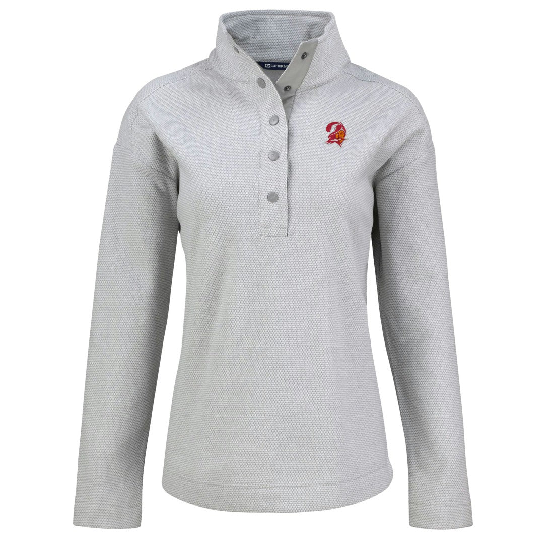 Tampa Bay Buccaneers Cutter & Buck Women's Hunts Point Eco Half-Snap Sweatshirt | NFL Online