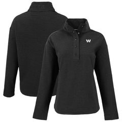 Washington Commanders Cutter & Buck Women's Hunts Point Eco Half-Snap Sweatshirt | NFL Online