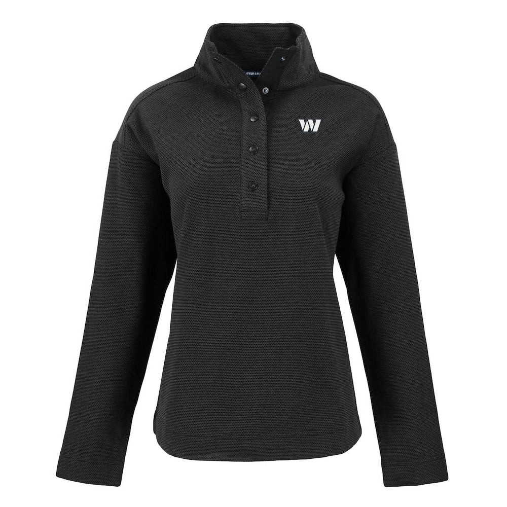 Washington Commanders Cutter & Buck Women's Hunts Point Eco Half-Snap Sweatshirt | NFL Online