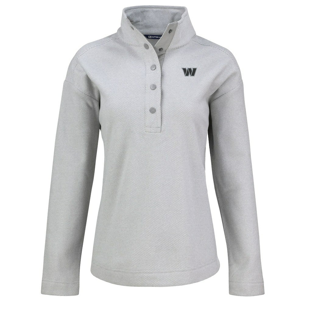 Washington Commanders Cutter & Buck Women's Hunts Point Eco Half-Snap Sweatshirt | NFL US