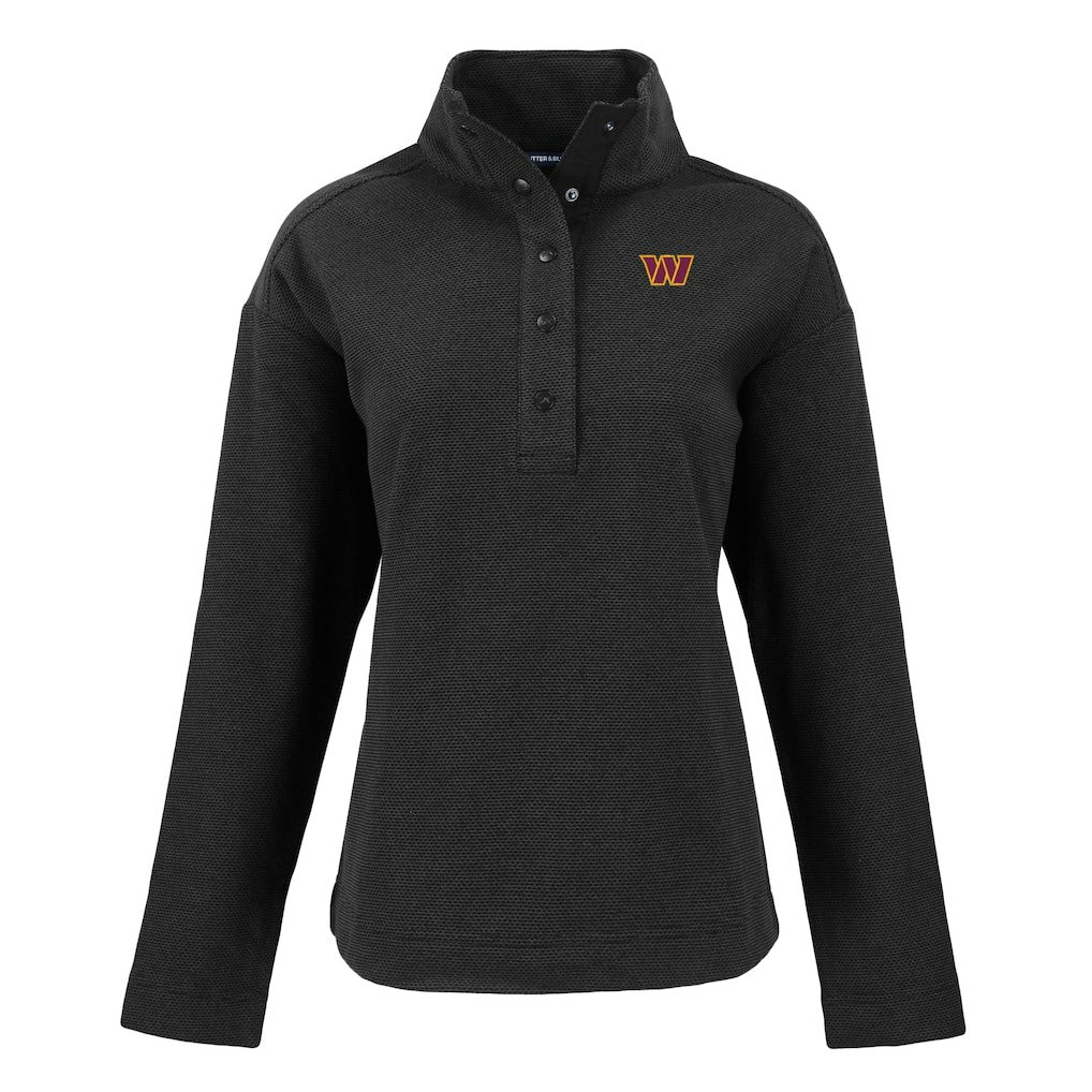 Washington Commanders Cutter & Buck Women's Hunts Point Eco Half-Snap Sweatshirt | NFL Sale