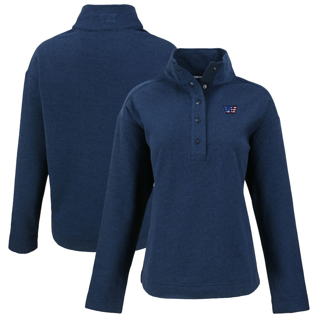 Washington Commanders Cutter & Buck Women's Hunts Point Eco Half-Snap Sweatshirt | NFL US