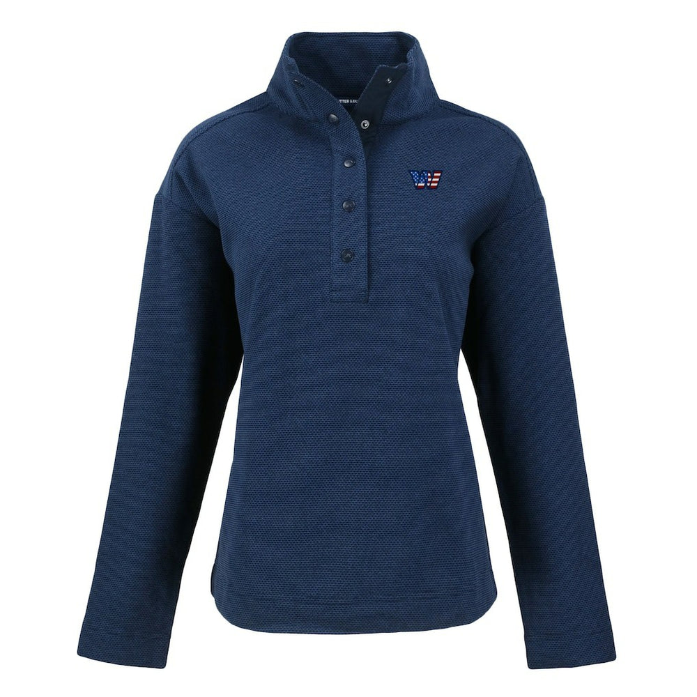 Washington Commanders Cutter & Buck Women's Hunts Point Eco Half-Snap Sweatshirt | NFL US