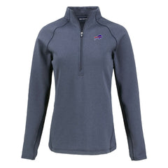 Buffalo Bills Cutter & Buck Women's Peshastin Eco Fleece Recycled Tri-Blend Raglan Half-Zip Jacket | NFL Online