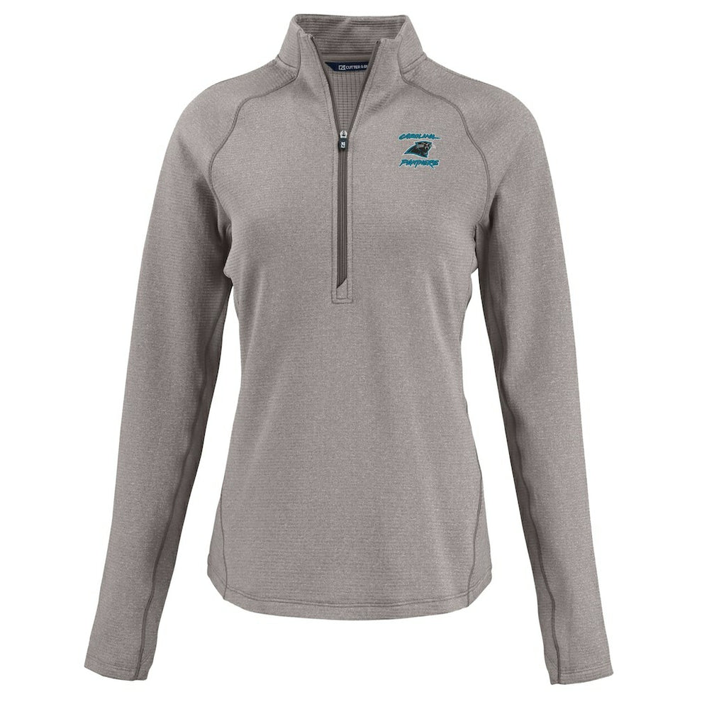Carolina Panthers Cutter & Buck Women's Peshastin Eco Fleece Recycled Tri-Blend Raglan Half-Zip Jacket | NFL Online