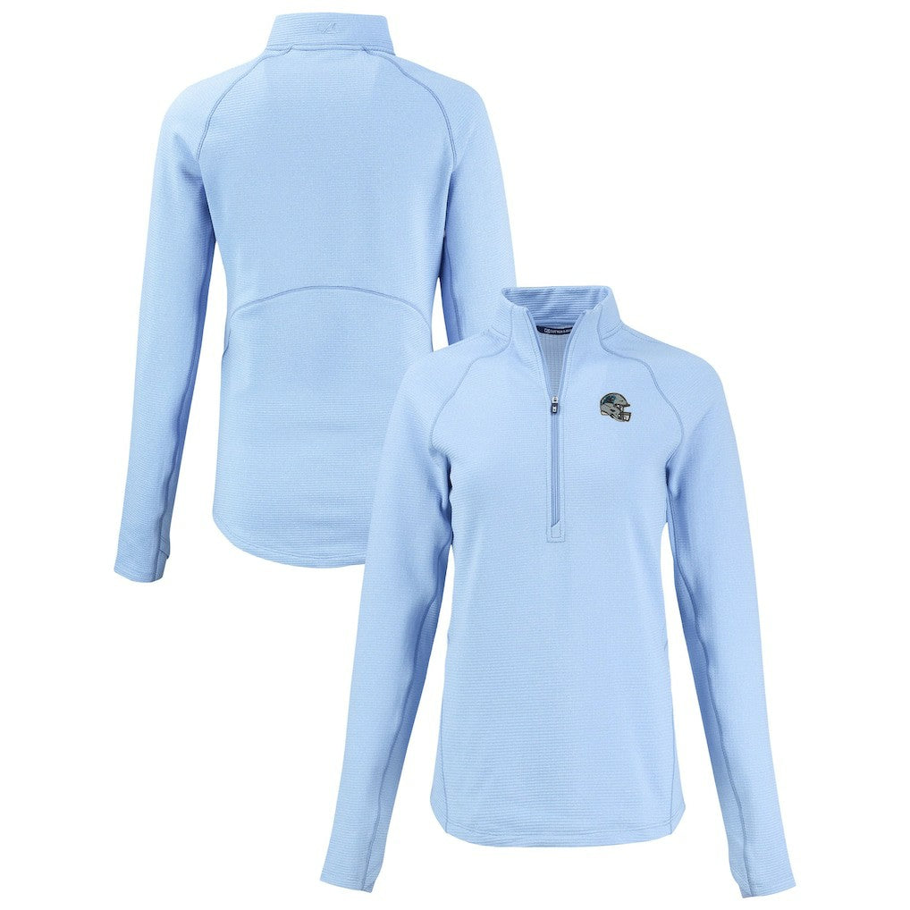 Carolina Panthers Cutter & Buck Women's Peshastin Eco Fleece Recycled Tri-Blend Raglan Half-Zip Jacket | NFL US
