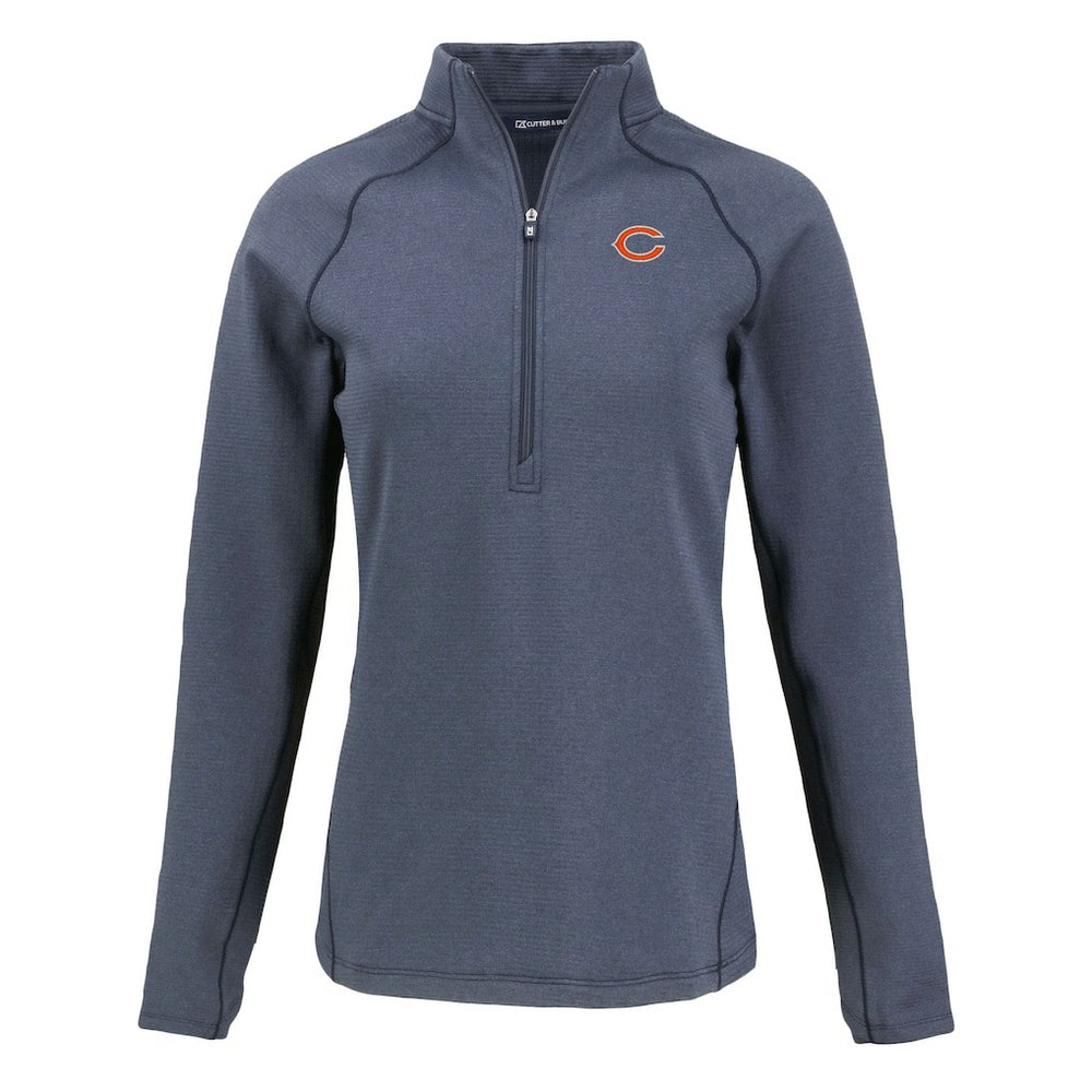 Chicago Bears Cutter & Buck Women's Peshastin Eco Fleece Recycled Tri-Blend Raglan Half-Zip Jacket | NFL Near me