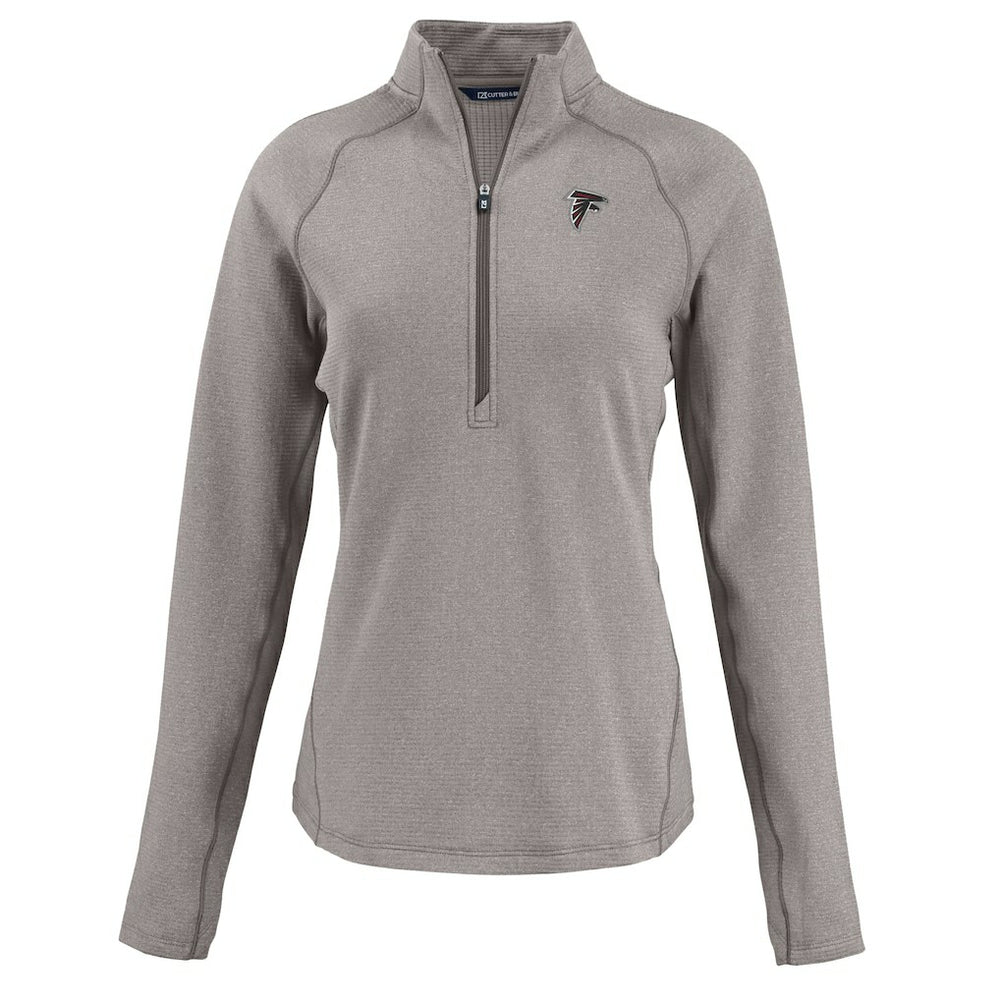 Atlanta Falcons Cutter & Buck Women's Peshastin Eco Fleece Recycled Tri-Blend Raglan Half-Zip Jacket | NFL On sale