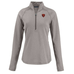 Chicago Bears Cutter & Buck Women's Peshastin Eco Fleece Recycled Tri-Blend Raglan Half-Zip Jacket | NFL Hot