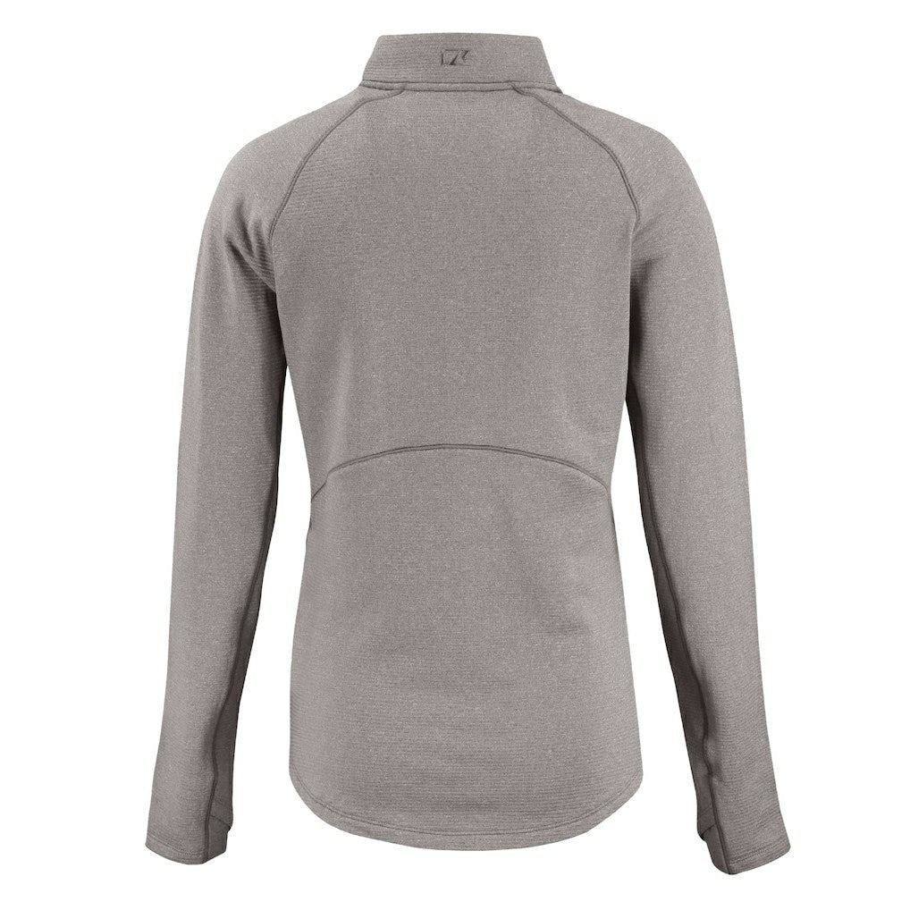 Denver Broncos Cutter & Buck Women's Peshastin Eco Fleece Recycled Tri-Blend Raglan Half-Zip Jacket | NFL New