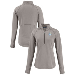 Detroit Lions Cutter & Buck Women's Peshastin Eco Fleece Recycled Tri-Blend Raglan Half-Zip Jacket | NFL Online
