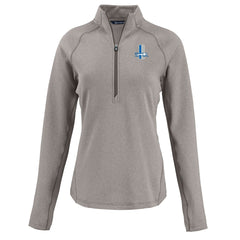 Detroit Lions Cutter & Buck Women's Peshastin Eco Fleece Recycled Tri-Blend Raglan Half-Zip Jacket | NFL Online