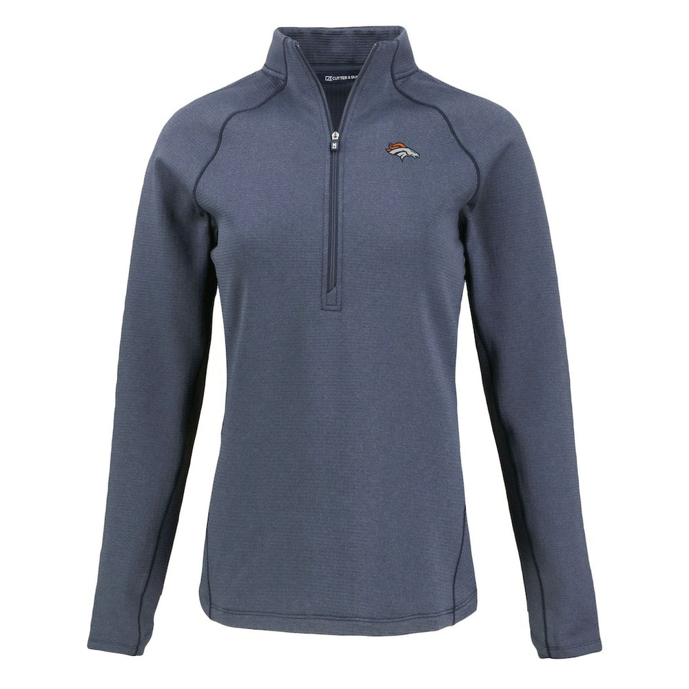 Denver Broncos Cutter & Buck Women's Peshastin Eco Fleece Recycled Tri-Blend Raglan Half-Zip Jacket | NFL Near me