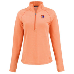 Denver Broncos Cutter & Buck Women's Peshastin Eco Fleece Recycled Tri-Blend Raglan Half-Zip Jacket | NFL Hot