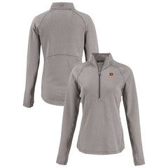 Cincinnati Bengals Cutter & Buck Women's Peshastin Eco Fleece Recycled Tri-Blend Raglan Half-Zip Jacket | NFL Outlet