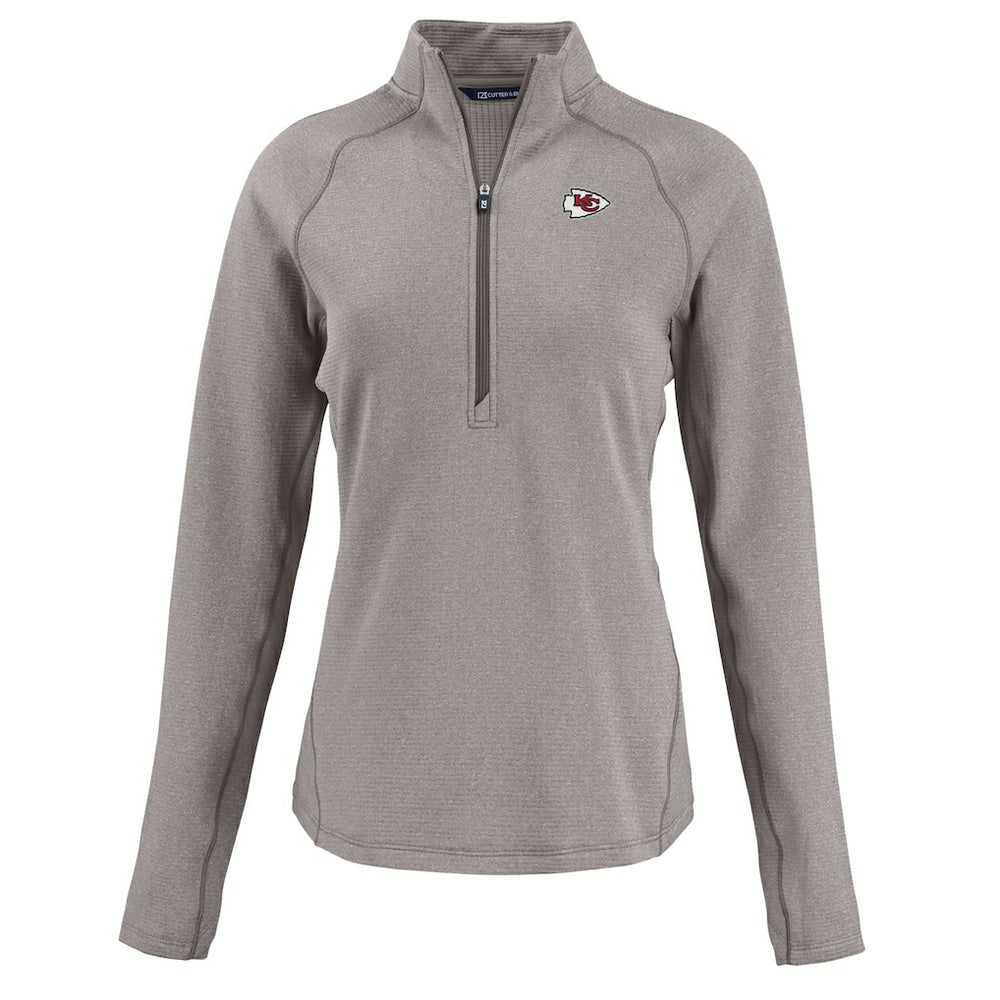 Kansas City Chiefs Cutter & Buck Women's Peshastin Eco Fleece Recycled Tri-Blend Raglan Half-Zip Jacket | NFL Near me