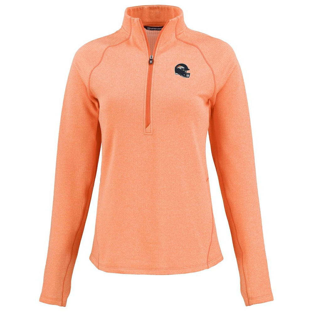 Denver Broncos Cutter & Buck Women's Peshastin Eco Fleece Recycled Tri-Blend Raglan Half-Zip Jacket | NFL US