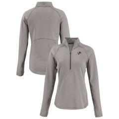 Detroit Lions Cutter & Buck Women's Americana Peshastin Eco Fleece Recycled Tri-Blend Raglan Half-Zip Jacket | NFL New