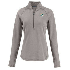 Miami Dolphins Cutter & Buck Women's Peshastin Eco Fleece Recycled Tri-Blend Raglan Half-Zip Jacket | NFL US