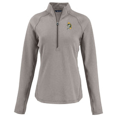 Green Bay Packers Cutter & Buck Women's Peshastin Eco Fleece Recycled Tri-Blend Raglan Half-Zip Jacket | NFL Discount