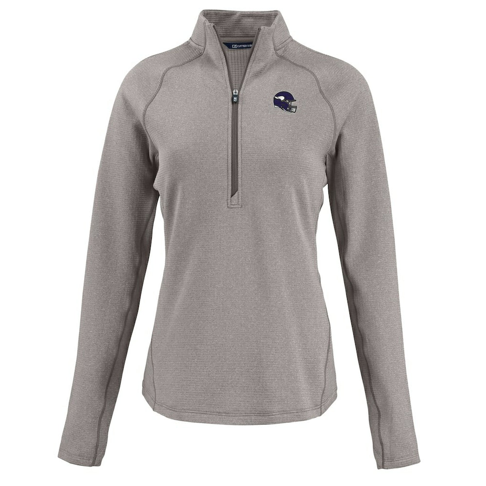 Minnesota Vikings Cutter & Buck Women's Peshastin Eco Fleece Recycled Tri-Blend Raglan Half-Zip Jacket | NFL Outlet